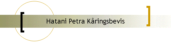 Hatani Petra Kringsbevis